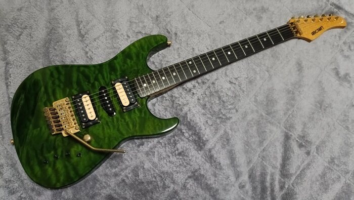 AIRCRAFT AC-5 HSH See Through Green | GCV - Guitars Archives